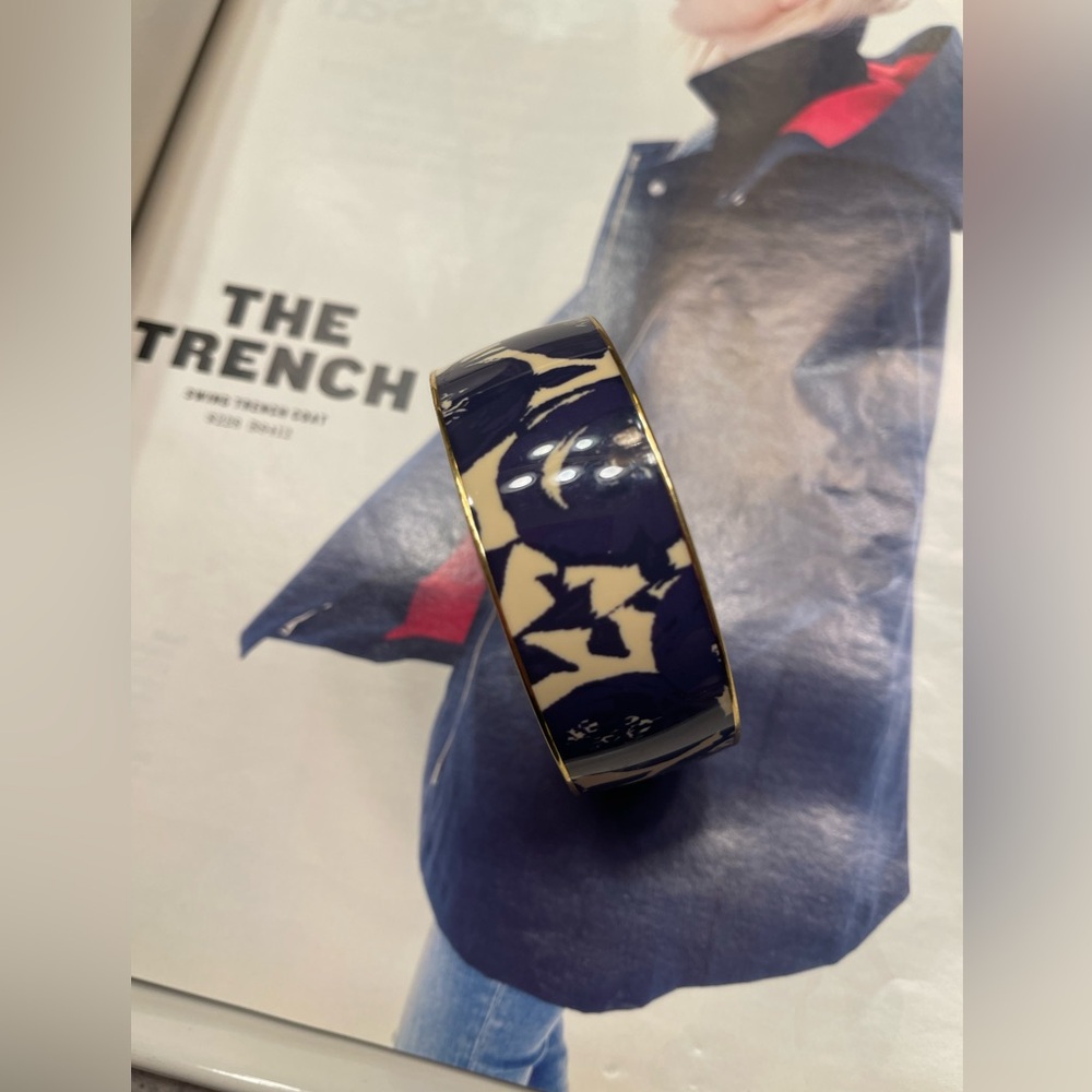 JCrew Elegant Gold and Navy Bangle
